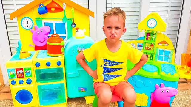 Toy video: Learn the secret to making delicious food with Peppa Pig | Children's entertainment ✨