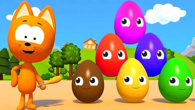 วิดีโอของเล่น: ไข่สีและรถบรรทุกรดน้ำ | เกมและการ์ตูนสำหรับเด็ก | เพลงเด็ก