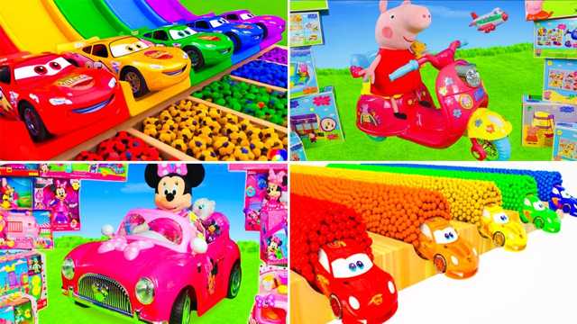 Vídeo de juguetes: Coches para montar de Mickey y Minnie Mouse.