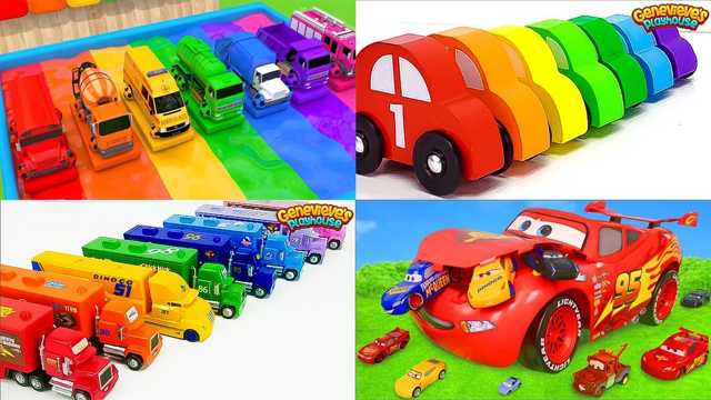 Video đồ chơi: Quả bóng đá bất ngờ lắp ráp xe McQueen | Xe đường phố với Học màu sắc cho trẻ em