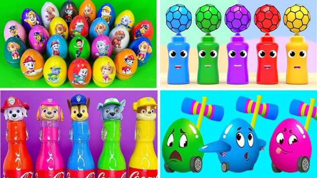 วิดีโอของเล่น: วิดีโอของเล่นสี | เรียนรู้สีด้วยลูกบอลของเล่นแสนสนุกและขวดสัตว์