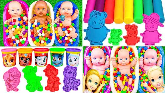 Toy video: Mixing Slime Smoothie into Bathtub Baby.