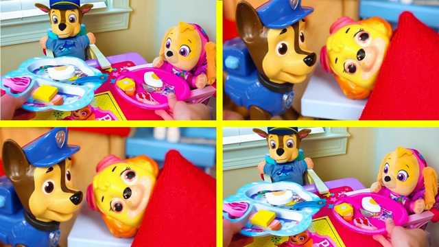 Toy video: Adorable Paw Patrol Play - Mealtime Edition