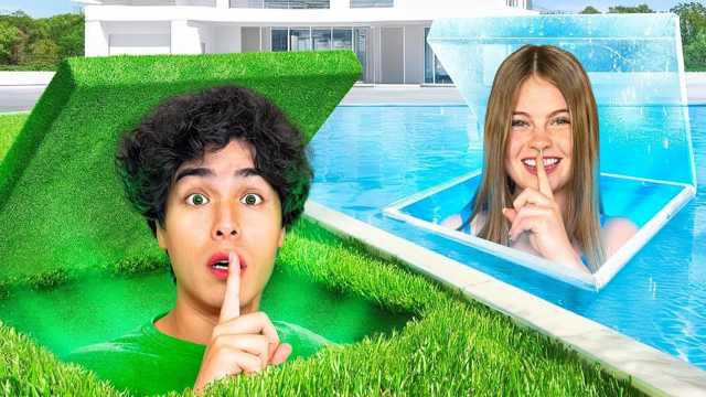 Kids Video: I built a mystery room out of green