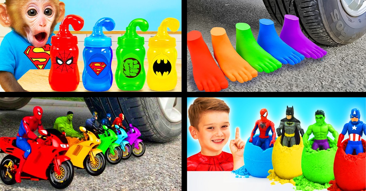 Mytoy.tv - Crushing crunchy & soft things by car! - balloons, halloween ...